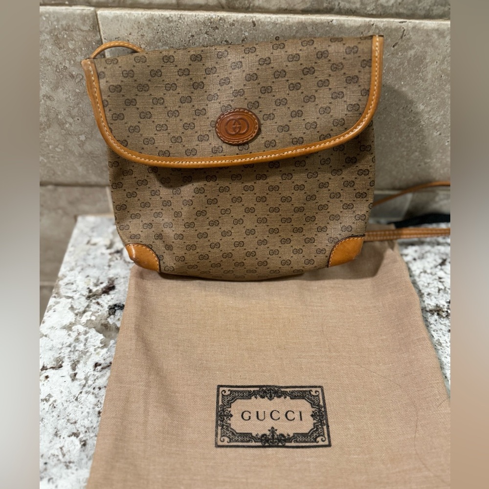 Vintage Gucci Tan Shoulder Handbag - Picture 1 of 7